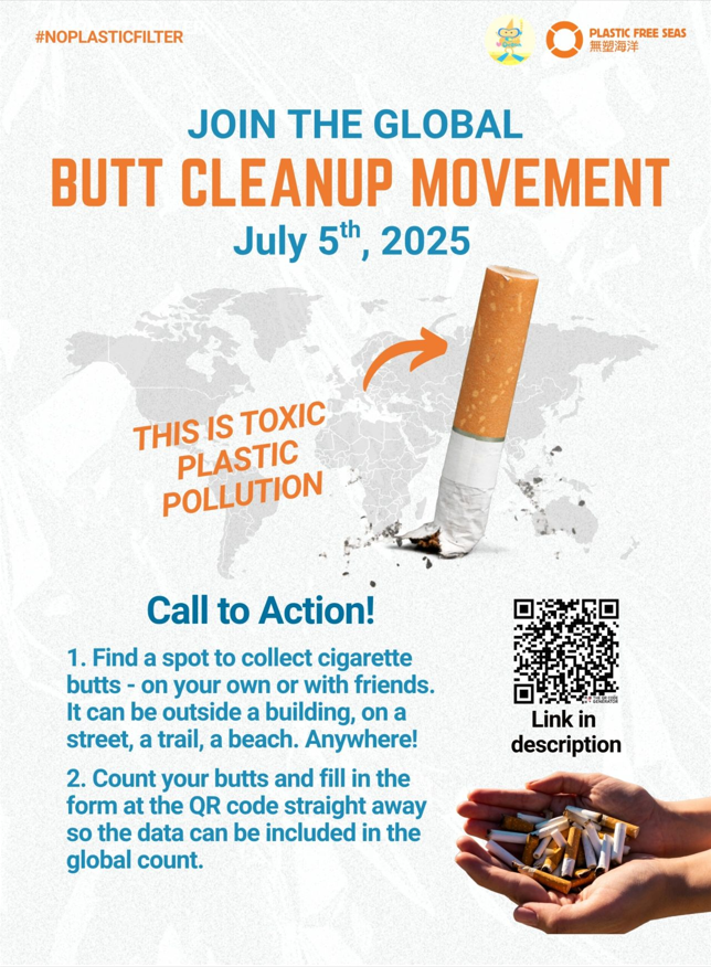 Plastic Free Seas - No Butts Day